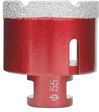 Foret diamant pour carrelage 55 mm,Scie Cloche Diamant Foret avec Filetage M14 Pour Le Forage à Sec Ou Humide De Manière Sec En Porcelaine, Carrelage, Granit, Marbre, Verre
