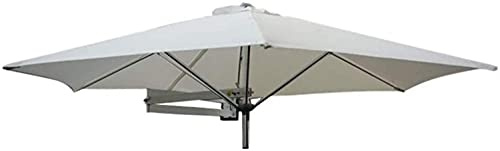 Parasol, Parasol Sun Parasols Mural avec Poteau en métal - Balcon de extérieur Inclinant Parapluie de Sunshade, 8 Pieds / 250 cm