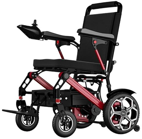 Silla de ruedas eléctrica plegable ligera de 21 kg, motores duales de 400 W, capacidad de peso de 100 kg. Tres opciones de batería (6 Ah/12 Ah/20 Ah) + batería de repuesto.(12AH)
