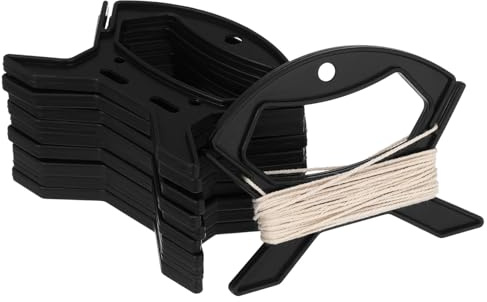 Schwarze Kabelaufroller Kabelaufbewahrung, 10 Stück-pack aus Kunststoff | Cable Winder, für Audio und Videokabel, Zuhause und Büro, Ergonomisches Design