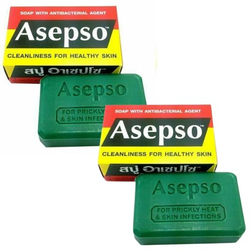 ASEPSO Original - Set di 2 saponi da 80 g (2 x 80 g), igiene quotidiana per mani e corpo, antiodori, schiuma rapida, risciacquo facile