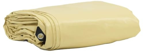 Bâche de Protection Extérieur Imperméable, Bâche Multi-usages épaisse Anti-UV 650g / m² Beige 5 x 5 m Toile avec revêtement en PVC