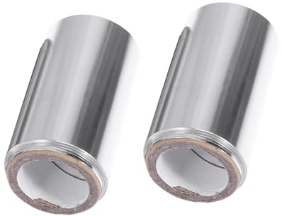 ABOOFAN 2 Rollen Silber Aluminiumfolie Haarfolie für Strähnchen Haarfärbung Geprägte Struktur Hitzebeständig Friseurzubehör für Balayage und Blondierung
