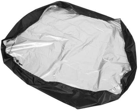 MAGICLULU Couverture de Piscine Hexagonale 180x150x20 Cm Imperméable 210d Noire, Housse Anti-poussière Réutilisable pour Piscine Gonflable, Bâche de Protection Extérieure Isolante