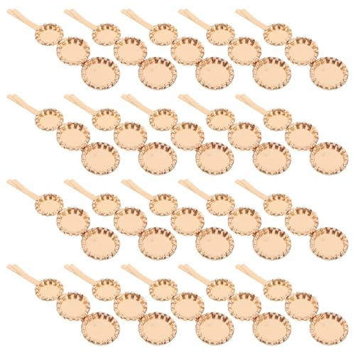 NAMOARLY 20 Horquillas Metálicas Doradas con Bandeja Redonda para Manualidades y Peinados Diarios, Accesorios Cabello Ligeros y Versátiles