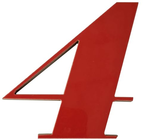 GUIZZO Creart - Numero Civico Esterno in Ceramica Artigianale, Numeri Civici Esterni Ideali come Targa Personalizzata Made in Italy, Targhetta Personalizzata Porta Ingresso, Uso Esterno - Rosso 10H cm