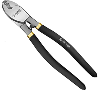 Aubon 8-Zoll-Draht-Kabelschneider, Handwerkzeuge Draht-Kabel-Schneidwerkzeuge Hohe Härte Kabel Schere, Kohlenstoffstahl Material Zangen, Ausgezeichnete Schraubenschneider, NICHT für Fahrradkabel