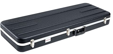 Fame Deluxe ABS E-Gitarrenkoffer, Robust, Abschließbare Mittelschnalle, Plüsch-Innenfutter, Großes Zubehörfach, Ideal Forum, T-Style, ST-Style Gitarren
