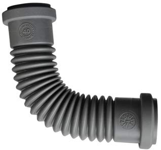 Jardibric – Puño flexible PVC FF Ø40 mm – Conexión flexible con junta – Manguito de tubería