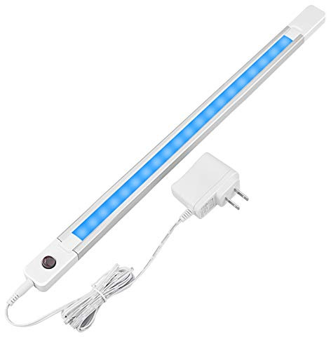 LUXSWAY Plug in Color Changing Led Bar Light,Led RGB Strip Light with Remote,Super Bright Under Cabinet Lighting,Multicolor Stick On Lights for Under Counter, Desk,Cupboard, Room (18 Inch)