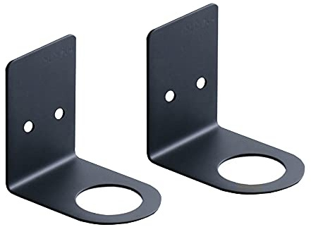 BiJun Portasapone, Porta Bottiglie di Sapone, Supporto a Parete Supporto per Barattoli da Appendere per Shampoo Scaffale in Piedi (nero, foro grande)