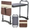 FIAMER Sgabello da Giardino Sgabello Pieghevole a Fiore Sgabello Portatile Ginocchiera Panca da Giardino con Borsa da Lavoro (Nero)