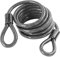 WANLIAN 1.8m/5.9ft Braided Steel Flex Cable Bike Chain Lock, Black, Security Steel Cable with Loops for Bike, Motorcycle, Ship, Door, Lawn Mower and Equipment Lock Accessory Kit
