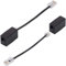 HAWAKA RJ11 zu RJ45 Adapter, RJ11 6p4c Stecker Telefon Kable auf RJ45 8p8c Adapter,Konverter für Ethernet zu Telefon Festnetz(2 Stück,Schwarz)