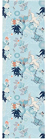 Dostear Klebefolie MöBel Wandtapete 3dtapete Self Adhesive Wallpaper Folie Selbstklebende GroßE Vinyl GläNzend Tapeten FüR KüChentapete Abwaschbar Blauer Kranich 45cm X 300cm