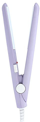 Planchas del pelo plancha y rizador de hierro plano 2 en 1 para todos los peinados, mini alisador de pelo, plancha plana para peinar el cabello, rizador de temperatura constante de 190 ℃(púrpura)