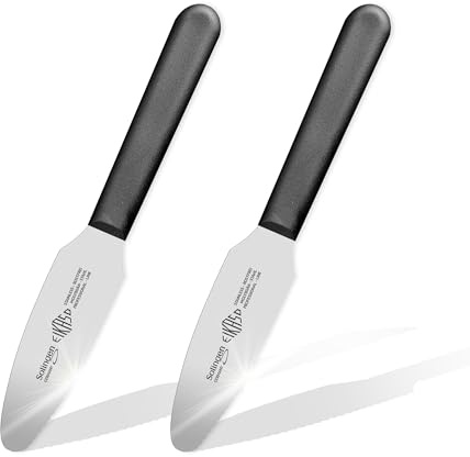EIKASO Solingen Germany Brötchenmesser Streichmesser mit Wellenschliff - Allrounder Küchenmesser - 2 in 1 Haushaltsmesser (2er Set)