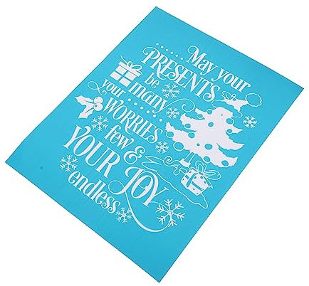 NUOBESTY 1stück Wiederverwendbare Schablonen Für Weihnachten Mesh Transfer Schablonen Für Stoffprojekte Shirts Und Bastelarbeiten Selbstklebend Und