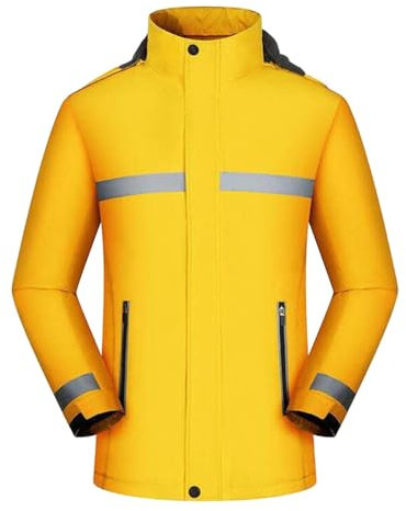 RUMAOZIA Herren Sicherheitsjacke Fleece Warnjacke Winterjacke Warnschutzjacke Arbeitsjacke Warnjacke Warnschutzjacke Softshelljacke Arbeitsjacke Winterjacke mit reflektierenden Streifen