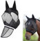 LALAGO CareMaster Abnehmbare-Fliegenmaske, Fliegenmaske Pferd, Fliegenhaube Pferde, Fliegenmaske Pferd Warmblut, Dicke Fleece Polsterung Transparent Fine Mesh Pferde Fliegenschutzmaske (Abnehmbare-L