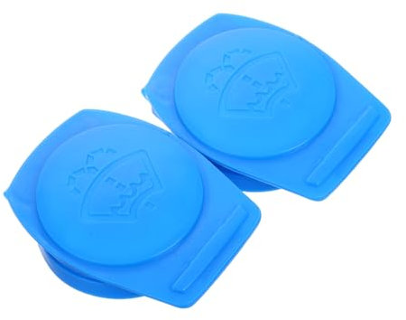 Generic 2pcs Reservoir Tank Cover Windshield Washer Fluid Car Windows Cleaner Automotive Window Cleaner Windshield Wiper Car Washer Fluid Windshield Winsher Wiper Fluid Blue Plastic