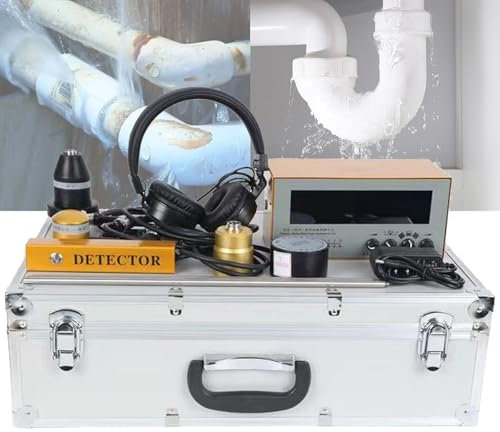 VNATWGOO Detector De Fugas De Agua Profesional, Detector De Fugas De TuberíAs De Agua SubterráNeas con MúLtiples Sensores, para TuberíAs De Agua, TuberíAs De Cemento, TuberíAs De Acero