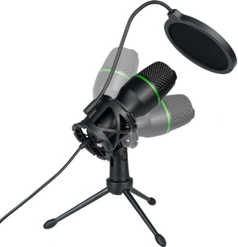 Générique Microfono USB a Condensatore - Microfono USB Da Scrivania - Accessorio per apparecchiature elettroniche Design Plug-and-Play per videoconferenze remote e canto