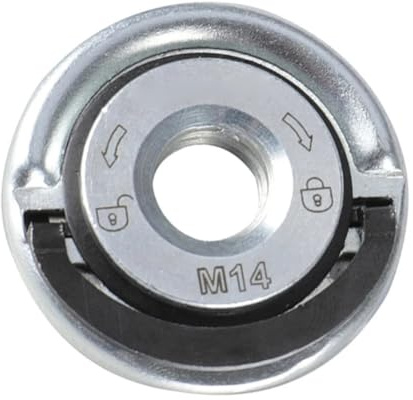 HAdfEV Accesorios para cortadoras de césped Compatible con Amoladora Angular de Rosca M14 con Placa de prensado autoblocante y Tuerca de Brida de liberación rápida.
