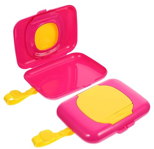 IMIKEYA 1 Set Salviette Umidificate Portatile Dispenser Riutilizzabile Leggero E Compatto Custodia Per Salviettine Igienizzanti Adatta Passeggini Fasciatoi 2 Pezzi