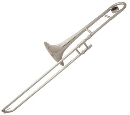 Trombón tenor profesional en si bemol plateado