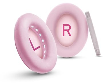 SILVIP Silicone Ear Pads for Bose QuietComfort 35 Headphones, Replacement Earpads Ear Cushions for Bose QC35 & QC35 II Noise Cancelling Headphones, Noise Isolation Foam, Added Thickness (Petal Pink)
