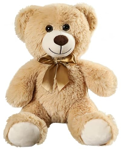 JcvPot Teddybär, Kleiner Teddybär Mit Herz, Kuschelbär Baby, Süßes Kuscheltier Für Kinder, Weiches Plüschtier 35 cm, Geburtstag, Valentinstag Und Weihnachten