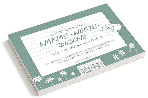 Eine der Guten Briefblock – Warme‑Worte‑Dusche to‑go, A6 Komplimente-Block mit 50 Blatt, Wertschätzungsblock zum Abreißen, ideal für Abschiede & Alltagsworte