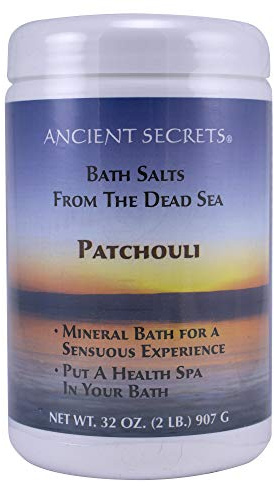Ancient Secrets Mineral Baths, Aromatherapy Dead Sea, Patchouli, 32 oz (2 Lbs) 908 G (Pack of 2)