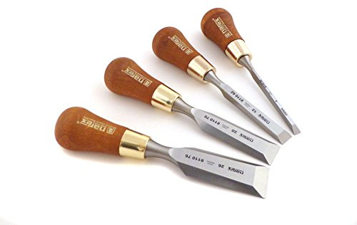 Narex Czech Steel 4 piece Set 6 mm (1/4), 12 mm (1/2), 20 mm (11/16), 26 mm (1-1/16) Butt Woodworking Chisels