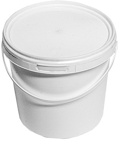 1.5 Litre White Plastic Pail Complete With White Lid (Pack of 10)