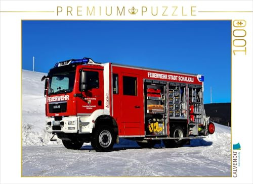 CALVENDO Puzzle Lentner Hilfeleistungslöschgruppenfahrzeug HLF 20 / Freiwillige Feuerwehr Schalkau | 1000 Teile Lege-Größe 64 x 48 cm Foto-Puzzle für glückliche Stunden