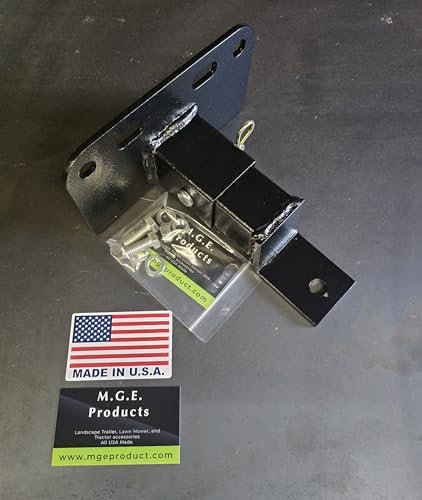 Universal Lawn Garden Tractor Trailer Mower Hitch - Custom-Made, Adjustable, and USA-Made for Zero Turn and Tractor Mowers - Black Powder Coat.
