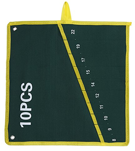 Fdit Werkzeugtasche mit Maulschlüssel, Zange, Organizer-Tasche aus strapazierfähigem Segeltuch 6/8/10/12/14/25 Taschen, 10Pockets