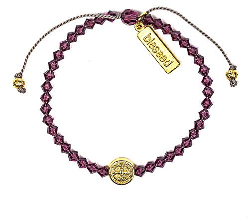 My Saint My Hero Crystal Birthday Blessing Bracelet (February)