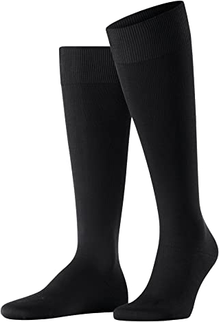 FALKE Herren Kniestrümpfe Energizing Cotton M Kh Baumwolle mit Kompression 1 Paar, Schwarz Black 3000, 47-48
