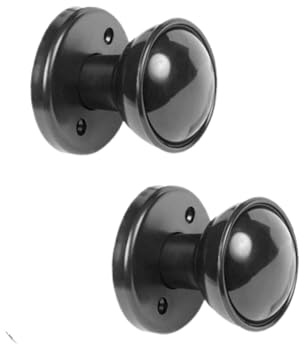 Infinity Decor Modern Style Epoxy Black Plastic Mortice Rim Door Knob Set 50mm - Ideal for Interior & Exterior use