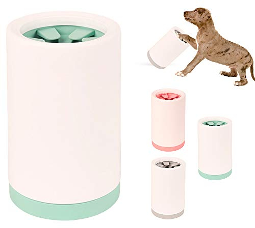 DMFSHI Haustier Pfotenreiniger, Hundepfoten Reiniger, Weiche Silikon Haustierfußwaschmaschine Zum Reinigen Von Hundekatzenpfoten, Tragbare Haustierfußreinigung(14,9 cm x 9,6 cm)