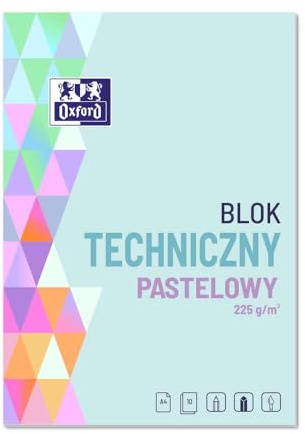 Technischer Block Oxford A4 10 Blatt bunt pastell 1 Stück 225g/m2