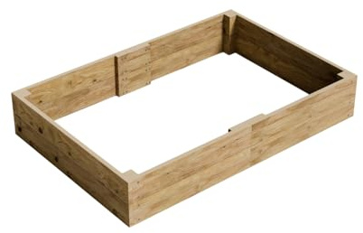 Conka Garden - Wooden Raised Bed Kit - Large Garden Planters for Vegetables, Herbs, Flowers – Start Growing Plants Earlier & Better - Durable & Resistant FSC Treated Timber 30cm H, 120cm x 180cm