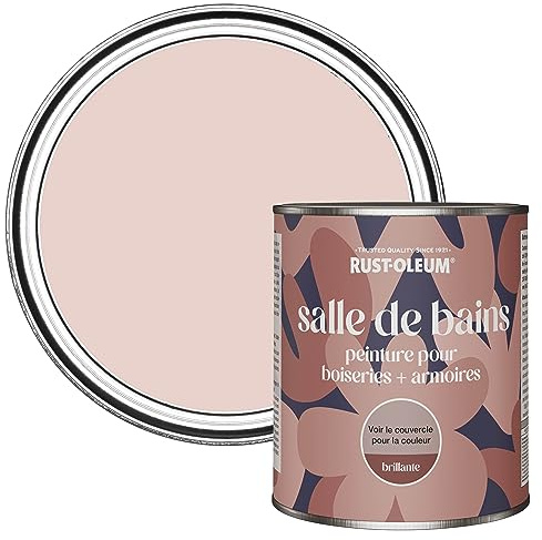 Rust-Oleum Pink Moisture Resistant Bathroom Wood and Cabinet Paint in Gloss Finish - Pink Champagne 750ml