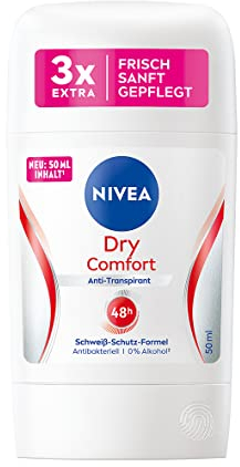NIVEA Dry Comfort Deo Stick (50 ml), anti-traspirante per una sensazione secca sulla pelle, deodorante con formula anti-sudore 48 ore e 2 agenti antibatterici