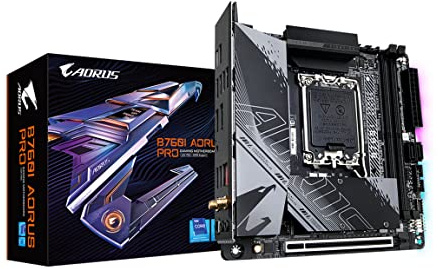 GIGABYTE B760I AORUS PRO (LGA 1700/ B760/ Mini-ITX/ DDR5/ Dual M.2/ PCIe 4.0/ USB 3.2 Gen2X2 Type-C/WiFi 6E/Intel 2.5GbE LAN/Q-Flash Plus/placa base)