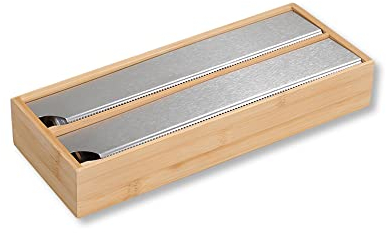 Kesper | Folienspender, Material: Bambus, Metall, Maße: 33.2 x 13 x 5.5 cm, Farbe: Braun | 58042 13