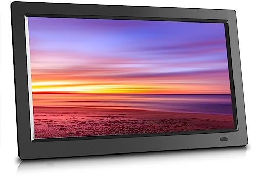 Digitaler Bilderrahmen, 24 Zoll, digitaler Bilderrahmen, 1920 x 1080, hochauflösendes 16:9 IPS-Display, Foto, Musik, Video, digitales Fotoalbum, Kalender, Wecker, automatischer Ein-/Aus-Timer (Color